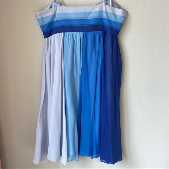 Betsey Johnson Four Shades of Blue Chiffon Mini Dress | Size 2 - Picture 10 of 14